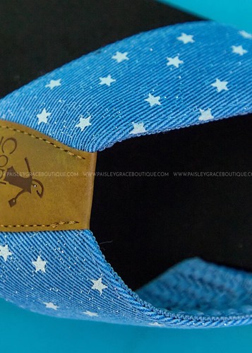 CORKY'S FOOTWEAR SUMMER BREAK BLUE DENIM STARS FLIP FLOPS SIZE 7-SUMMER 2024 - Picture 4 of 6