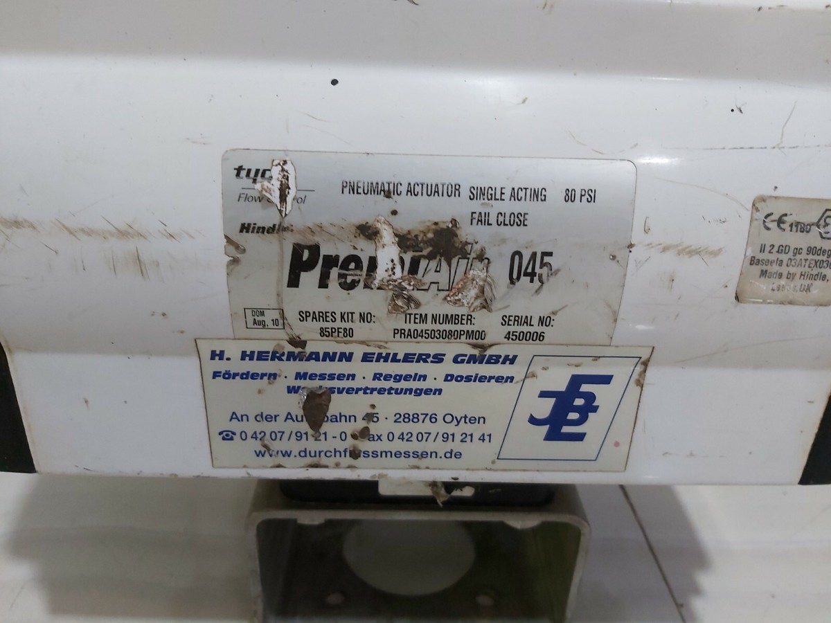 TYCO PREMIAIR 045 WITH AVID SMARTCAL SM-12DD0B OA-R1 PNEUMATIC ACTUATOR |  eBay