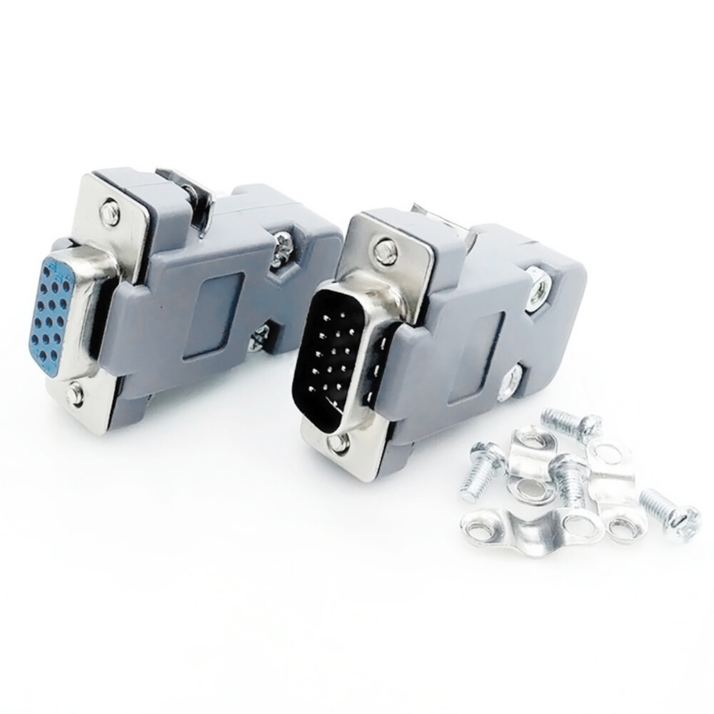 15-Pin Serial D-Sub VGA15 Connector Male / Female Socket