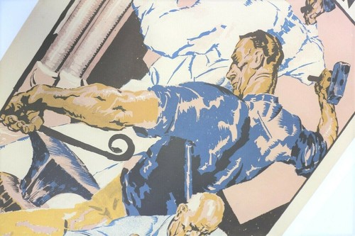 AFFICHE ANCIENNE 1939 QUALITE ARTISAN D'ART SCULPTEUR FORGERON ORFEVRE litho - Picture 3 of 6