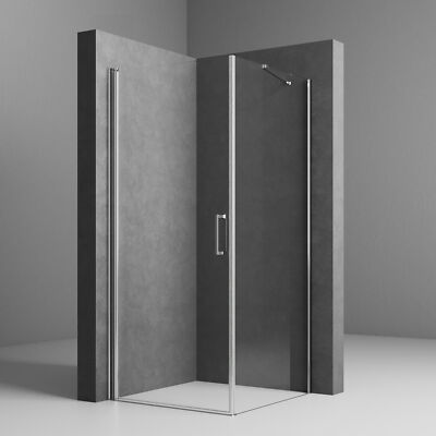 Duschkabine Duschabtrennung Eckeinstieg 90x75 80x80 Schwingtür Dusche Eckedusche