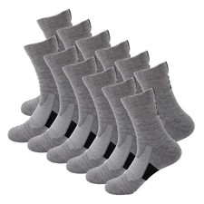 12 Pairs Mens Athletic Cotton Casual Long Sport Work Crew Socks Size 9-11 6-12 