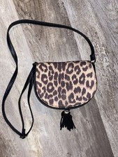 Claire s Girls Leopard Print Cross Body Bag w/Tassel B