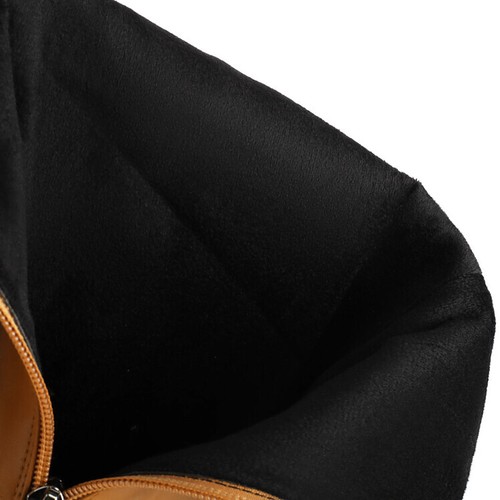 Women Knee High Boots Ladies Block Heel Zipper Up Riding Boots Cowboy Boots - Imagen 11 de 22