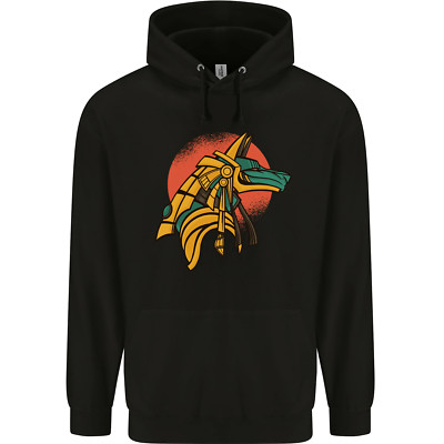 Anubis Ancient Egypt Egyptian God Mythology Herren 80% Baumwolle Hoodie