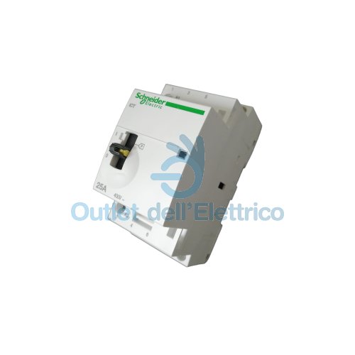SCHNEIDER A9C21833 ICT CONTATTORE 3NA 25A COMANDO 230/240VAC MANUALE
