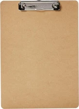 Amazon Bazic Basics Hardboard Office Clipboard Brown Pack of 12 - Brand New!