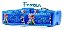Cartoon dog collar handmade adjustable buckle collar 1"wide or leash