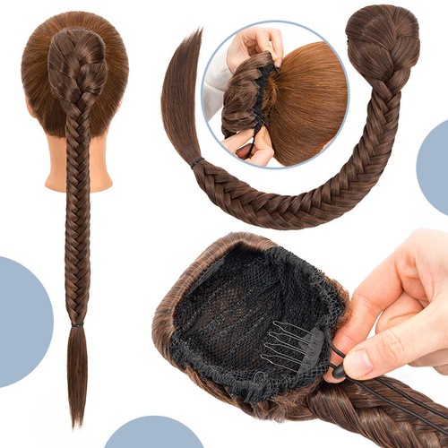 Thick Natural Pony Tail Clip In Drawstring Ponytail Wrap on Hair Extensions US - Picture 50 of 52