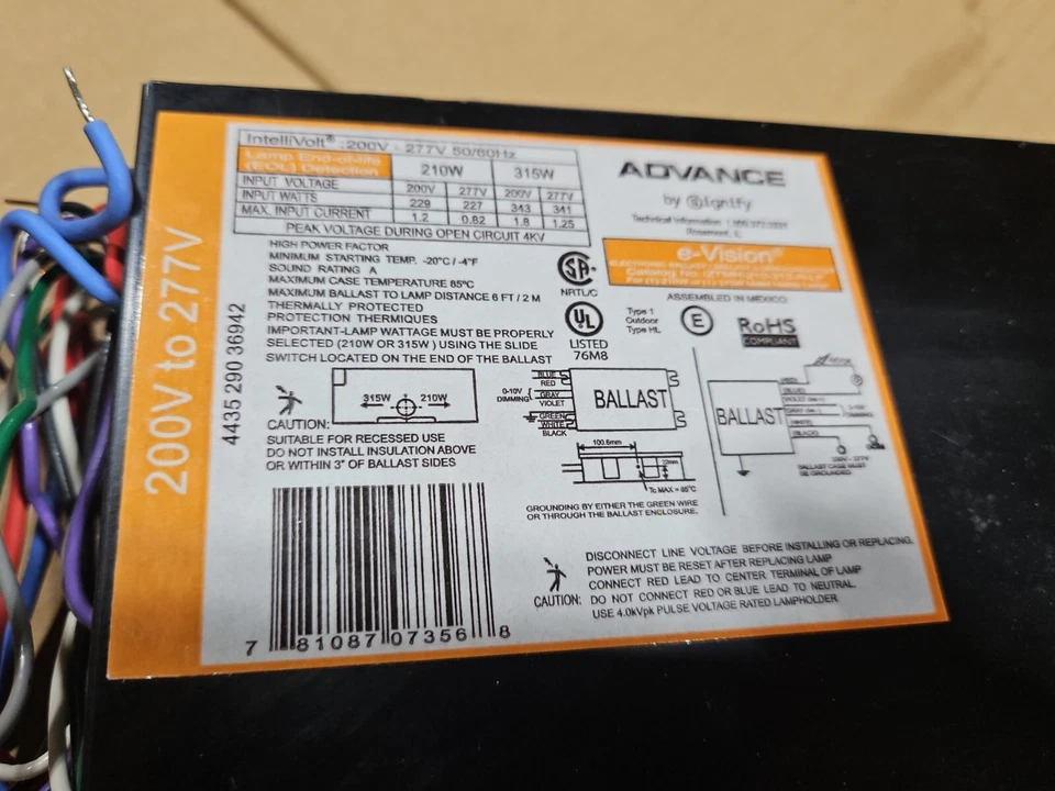 IZTMH210315RLF PHILIPS ADVANCE SIGNIFY 07357 IZTMH-210-315-R-LF 200V - 277V NEW - Image 3 of 4