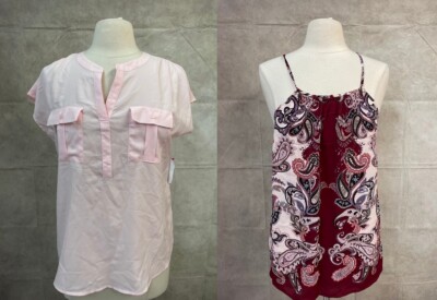 Lot of 2 Assorted Women's Blouse Top Size M: 1 pcs Jaclyn Smith, 1 pcs Soho
