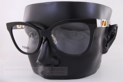 メガネ FENDI Woman Optical frames Black FE50093I 001 Brand New FENDI Eyeglass Frames FE 50093F 001 Black For