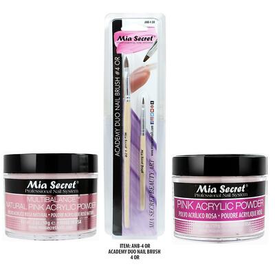 Mia Secret Acrylic Nail Powder Pink + Multibalance 2 oz + Kolinsky Brush ANB-4OR