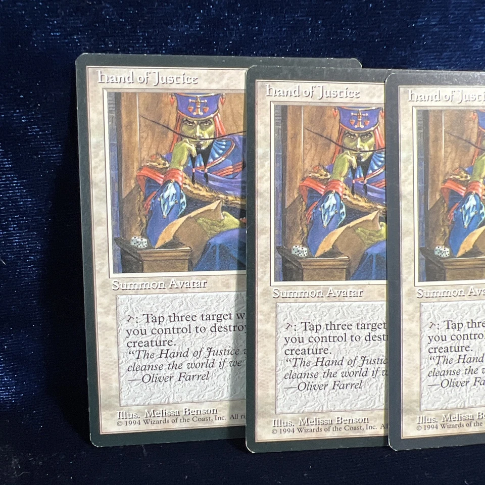 Hand of Justice Fallen Empires Rare MTG Magic the Gathering Card Reserved List 3 - Image 2 of 4