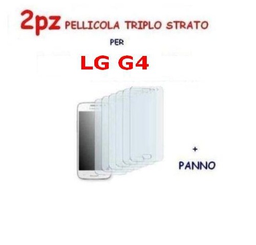 2x PELLICOLA PROTEGGI DISPLAY per LG G4 triplo strato SCREEN PROTECTOR