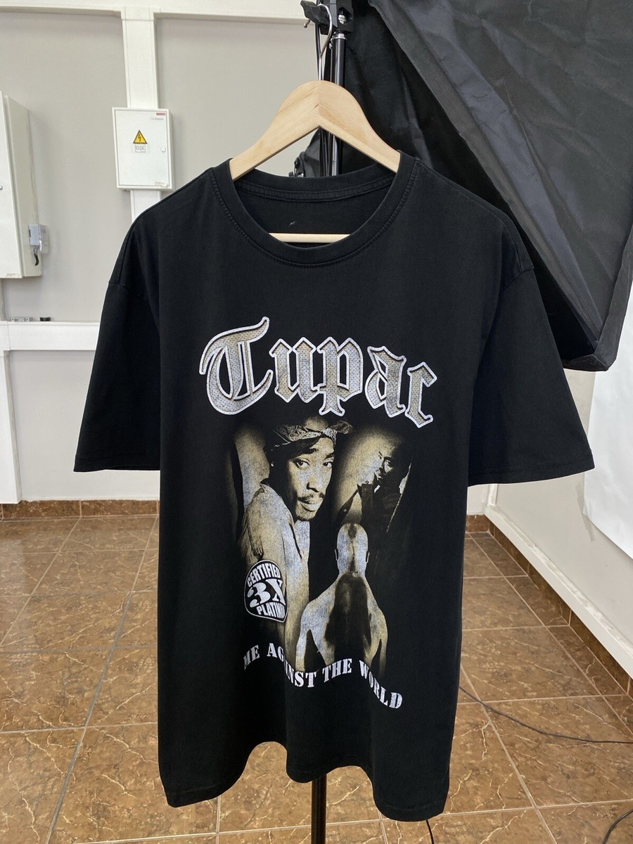 Tupac Shakur Me Against The World t-shirt rare size L color black