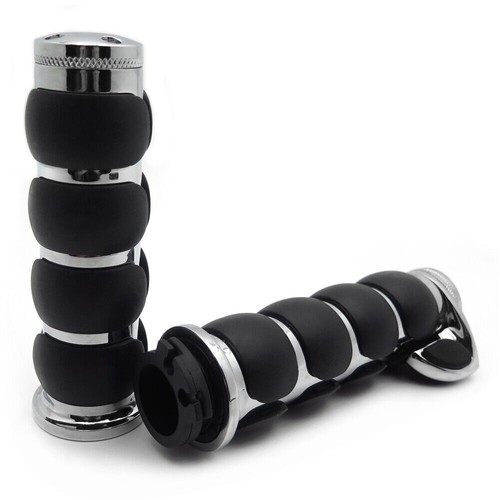 Hand Grips 25mm New Universal Motorcycle Black For Harley FXSTB Night Train - Bild 3 von 8