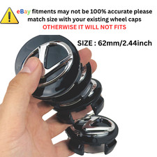 Fit For Lexus Set Of 4 Black 62 Mm2.44in Wheel Center Caps