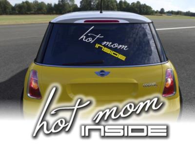 Auto Aufkleber Hot mom Scheibenaufkleber 90cm Decals OEM JDM  Autotattoo XXL Dec
