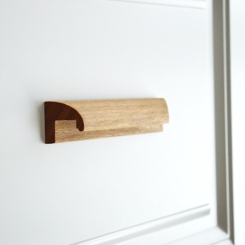 Möbelgriffe Holz 64-96-128 mm Schrank Schubladen griffe Bügelgriff Geölt - Bild 3 von 9