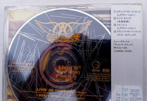 AEROSMITH Livin' On The Edge (LP / Acoustic) Japan Promo 4-Song EP F. Sealed CD - Foto 3 di 4