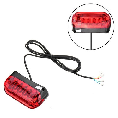 36V 48V Electric Bicycle Modified LED Rear Tail Light Brake Lights Taillight HAU