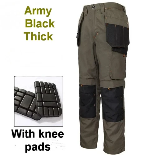 Men Multi-Pocket Cargo Pants Work Pants Wear-Resistant Pants Worker's Trousers - Picture 16 of 42