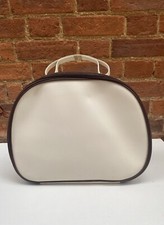 Vintage 60s 70s Cream PU Vanity Case Ronson Escort 67 Hairdryer Case