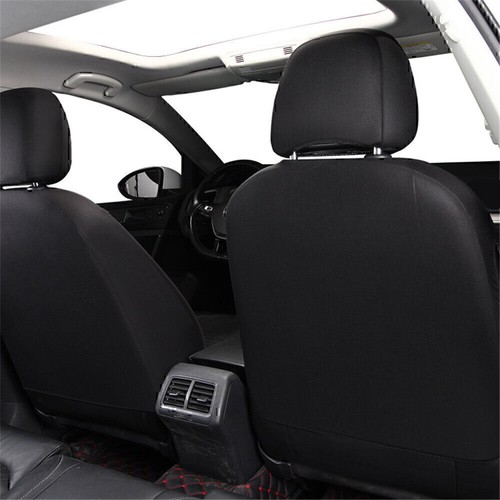 For Toyota Camry 1982-2025 Car Seat Covers 9Pcs Front Rear Black Leather Vinyl - Picture 6 of 11