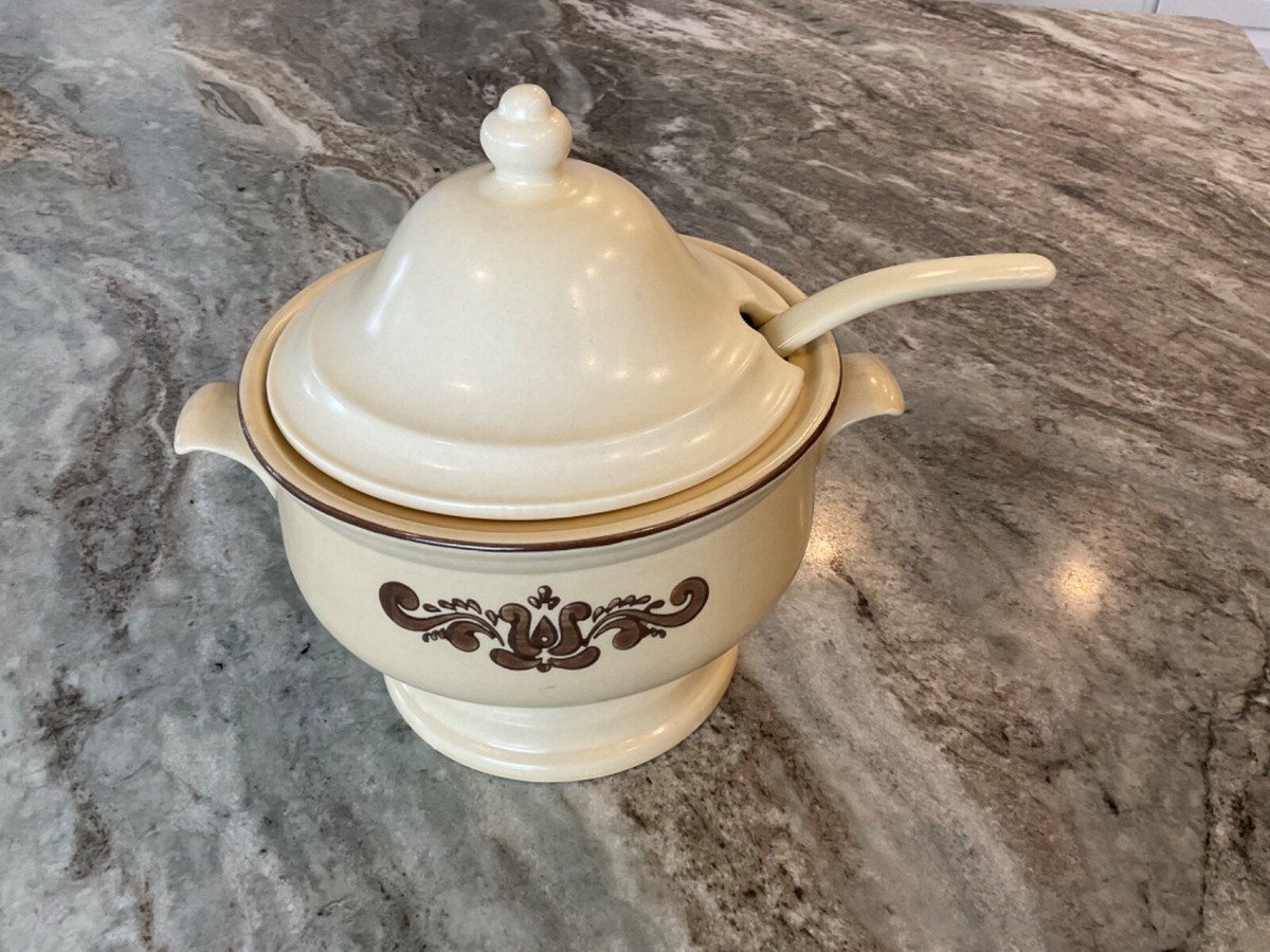 Village by Pfaltzgraff SOUP TUREEN W/LID AND LADLE, Made in USA