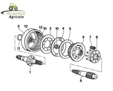 TAMBURO ESTERNO FRIZIONE DI STERZO PER TRATTORE FIAT 70C 80C 100C  599822 FIG.2