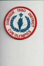 1990 Dubuque District Cub Olympics patch