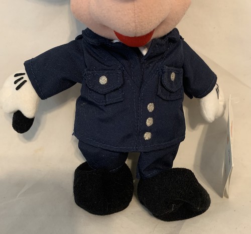 Mickey Mouse British Policeman Disney Store 10” Plush Bean Bag Beanie NEW w/ Tag - Picture 3 of 5