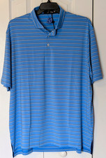 RLX Polo Ralph Lauren Blue Navy/White Striped Short Sleeve Wicking Shirt NWT