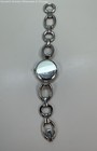 Fossil Silver Tone Mother of Pearl Rhinestone Link Watch 36.5g — photo 3