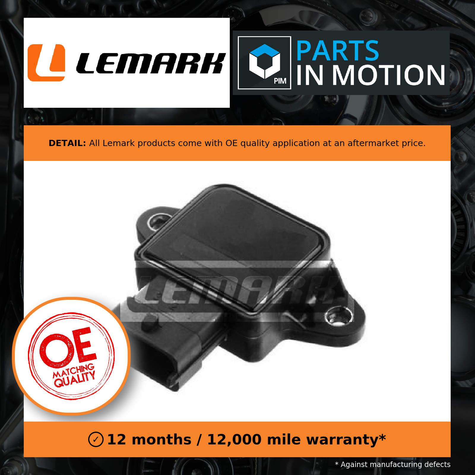 Accelerator Throttle Position Sensor LTP013 Lemark Potentiometer 37890PDFE01 New
