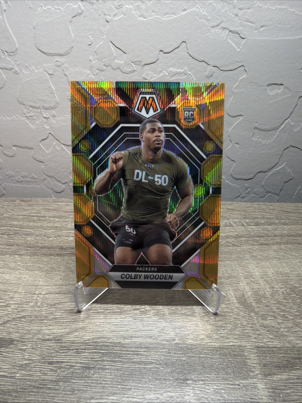 Colby Wooden Panini Mosaic #303 Gold Wave