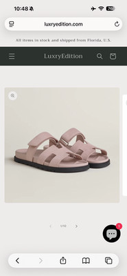 Hermes Chyrpe Sandal Rose Porceaine 35.5