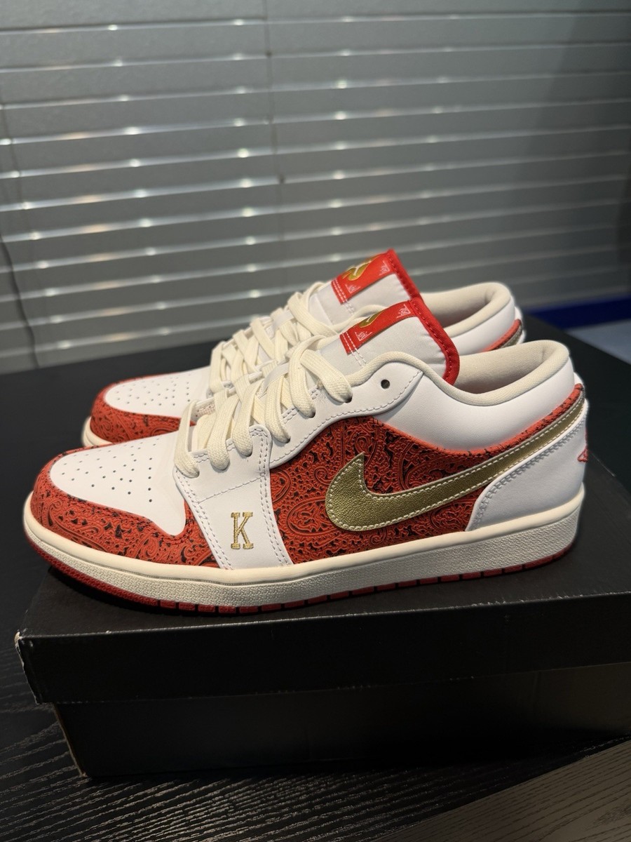 Nike Air Jordan 1 Low SE Spades Men's Size 9 Sneakers DJ5185-100