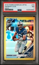 2019 PANINI DONRUSS OPTIC GOLD #43 ANDREW LUCK 10/10 PSA 7