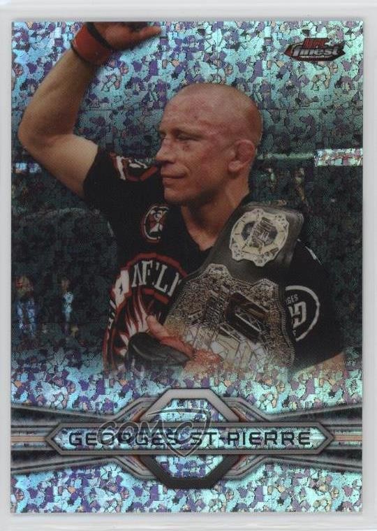 2013 Topps Finest UFC Refractor Georges St-Pierre #100 10lp
