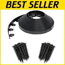 Flexible Garden Border Edging with Anchoring Spikes