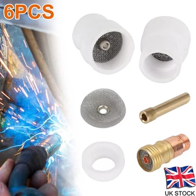 TIG Welding Torch Gas Lens For Fupa 12 Ceramic Cup Full Kits For Wp-17 18 26 UK