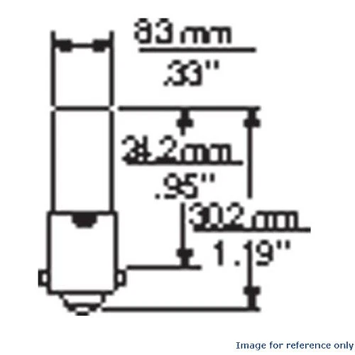 GE 26698 2059X - 10w Ba9s T2.5 (T2 1/2) C8 12v Aircraft Low Voltage Light Bulb - Image 4 of 4