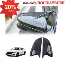 New Side Mirror Cover Caps Rearview Cover For Honda Civic 2016-21 Carbon Fiber