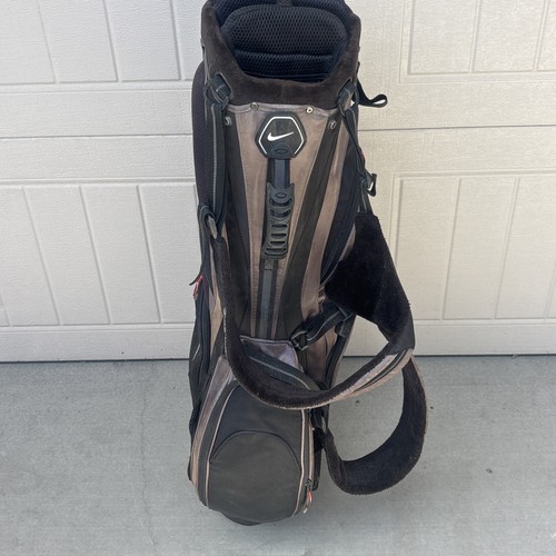 Nike Air Sport Golf Carry Stand Bag 6-Way Black W/ Rain Cover Carry Straps DIRTY - Picture 4 of 10