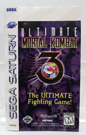 Ultimate Mortal Kombat 3 (Sega Saturn, 1996) W/REGISTRATION CARD