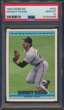 1992 Donruss Dwight Evans #502 Baltimore Orioles PSA 10 Gem Mint