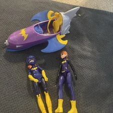 3 Pc DC Super Hero Girls 6" Batgirl Action Doll and Jet Batwing Plane