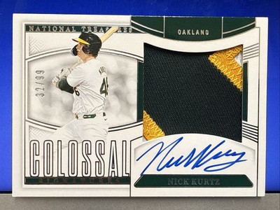 2025 Panini National Treasures Colossal Autograph Nick Kurtz #CMA-NK 32/99 A s